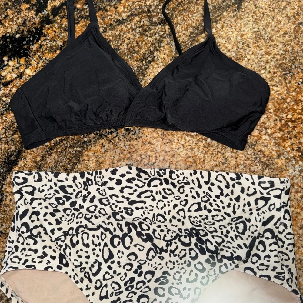 Shade & Shore Black and White Bikini